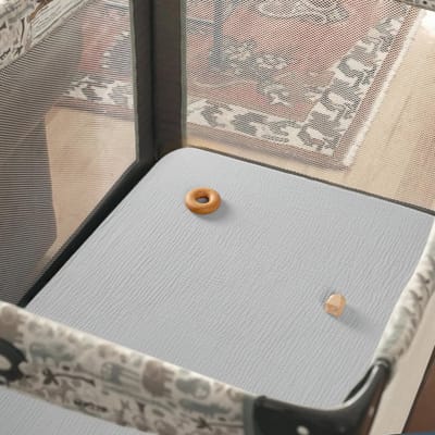 Set van 2 zachte hoeslakens voor babybed en kinderbed - 60 x 120 cm / 70 x 140 cm - Grijs-Crème