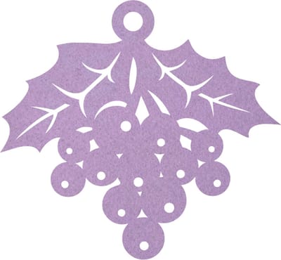 Kerstbes vilt onderzetter - Lila - 6 stuks - 10 x 10 cm - Tafeldecoratie - Glas onderzetter - Valentijn - Cadeau - Woondecoratie - Tafelbescherming - Onderzetters voor glazen - Keukenbenodigdheden - Woonaccessoires - Tafelaccessoires