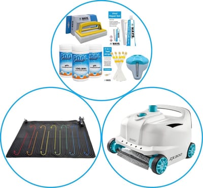 Zwembad Accessoirepakket 3-delig - WAYS Onderhoudspakket & Zwembad verwarming & Automatische Zwembad stofzuiger Deluxe