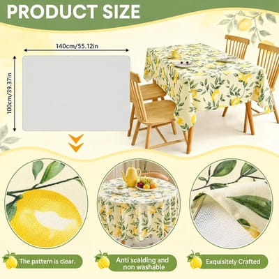 Tafelkleed - Citroen - 100 x 140 cm - Waterdicht PVC - Voor Tuin, Balkon en Feesten