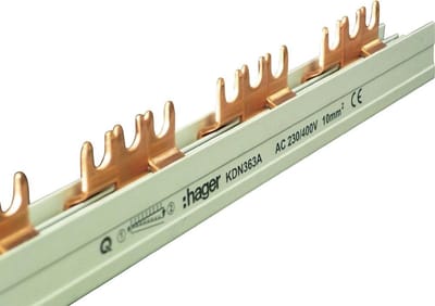 Hager KDN363A Faserail 3-polig 12 Phase busbar Meerdere kleuren 3-polig 1 stuk(s)