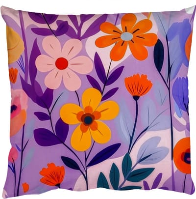 Sierkussens - Kussentjes Woonkamer - 50x50 cm - Bloemen - Kleurrijk - Bladeren
