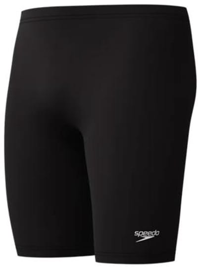 Speedo Endurance+ Logo Jammer Heren - Strakke Zwembroek Heren - Chloorbestendige Zwembroek Mannen - Kleurvaste Sportzwembroek Heren - Zwart/Wit - M