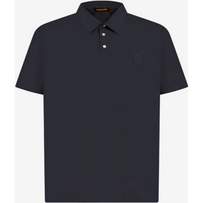 polo technische stof man donker blauw