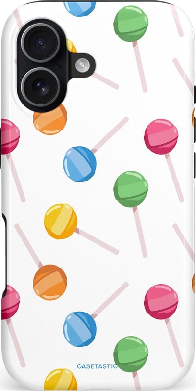 Casetastic hoesje geschikt voor Apple iPhone 17 - MagSafe - Dubbellaagse bescherming - Lollybom - Fashion Case - Wit