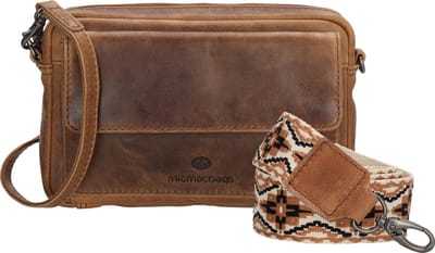 Hide & Stitches Next Navajo Schoudertas Dames - Handtas voor Dames - Tas van 100% Leder - Bruin
