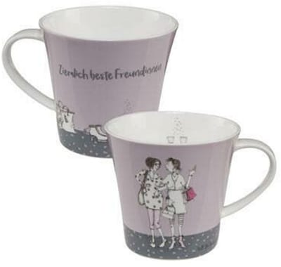 Goebel - Barbara Freundlieb | Koffie /Thee Mok Ziemlich beste Freundinnen | Beker - porselein - 350ml - 2 stuks