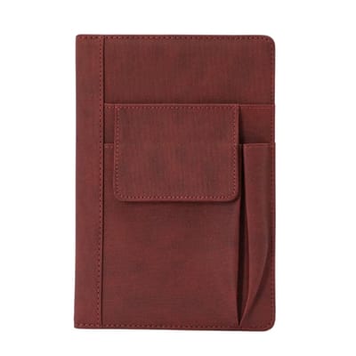 Notitieboek A5 Hervulbaar – Leren Journal Hardcover, 200 Pagina’s Dik Papier, Studenten Schrijfboek, Agenda, Planner, Stationery - Bruin
