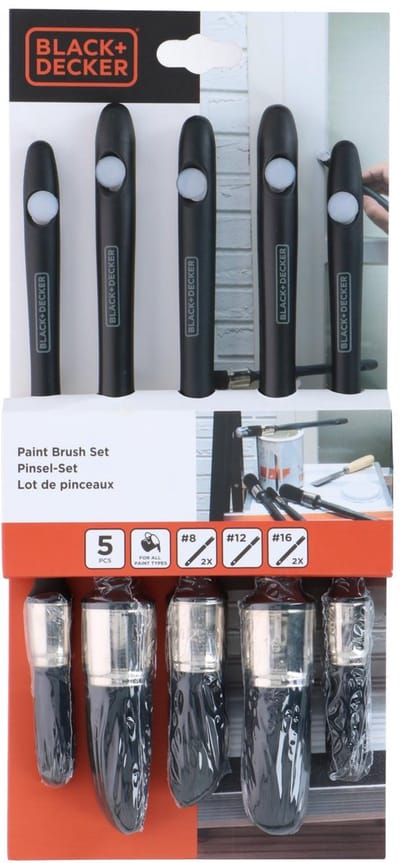 Black&decker Kwastenset Rond 5stuks - Kunststof