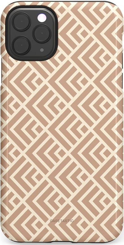 Casetastic Hoesje Geschikt voor Apple iPhone 11 Pro Max - Stijlvolle Beschermende Duo-layer Case - Abstract Zand Kunst