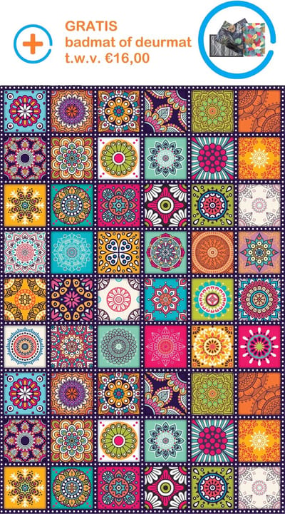 FOTAPIJT - KLM21014 - Geruit - Bedrukt tapijt - Vloerkleed - Antislip - Wasbaar - 160x230 cm - 9 mm - Polyester