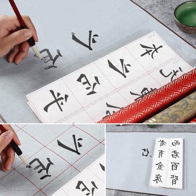 Herbruikbaar schrijfdoek voor kalligrafie, oefenmateriaal voor studenten, 38 x 78 cm, ideaal voor creatief leren en kunstzinnige expressie