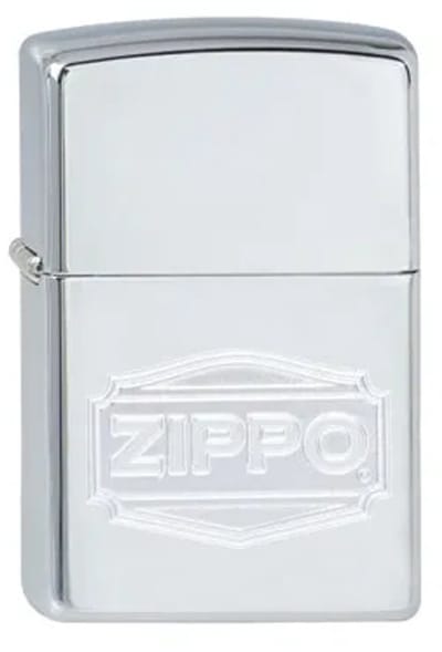 Zippo aansteker Logo Chrome high polished
