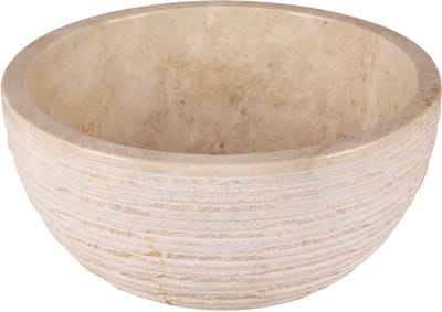 Opbouw waskom Differnz Alto rond 38cm marmer beige