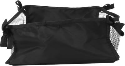 Kinderwagen Mand - Onderste Mand - Spullen Opbergen - Waterafstotend Oxford - 32 cm Lengte - Zwart