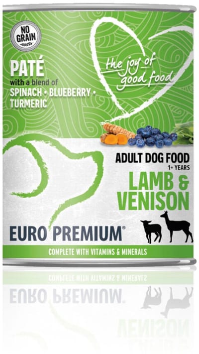 Euro-Premium Paté Adult Hondenvoer Nat Lamb & Venison - 6 x 400 gr - Voordeelverpakking