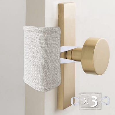 3 stuks - 10×8 cm - Deurdemper - Deurgeluidsisolerende mat - Ideaal voor kinderdagverblijven, baby's, lichte slapers, geluidsreductie - Voorkomt vastlopen - Zorgt voor veiligheid van jonge kinderen - Beige
