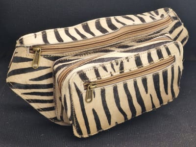 Boutique Trukado - Koeienhuid Heuptas / Crossbody / Fanny pack - Zebra print - (bxhxd) ca. 28 cm x 15 cm x 9 cm