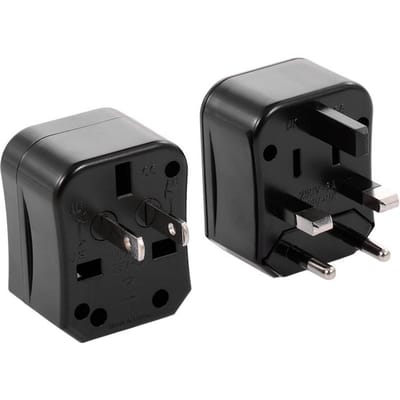 Adaptateur de voyage universel Adaptateur secteur de voyage mondial Adaptateur polyvalent pour noir