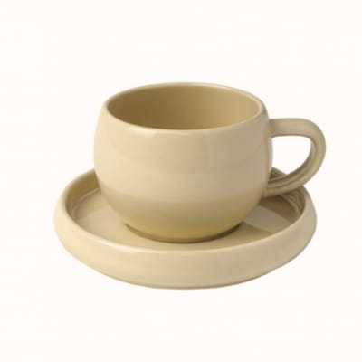 Almina Lissa Bonna - Koffieset - 12-delig - Crème - 220ml - Porselein - Koffiekopjes