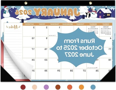 Bureaukalender 21 maanden - Maandkalender - Planning en Organisatie - Hoogwaardig 120 g/m² papier - 43 x 30 cm