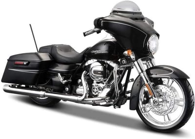 Gedetailleerd Motorfiets Model 1:12 - Street Glide Special - Zwart - Met Stuur- en Wielbeweging