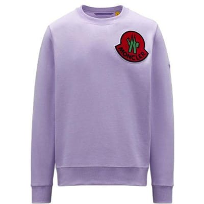 Moncler Genius 1952 Serie Ss22 Rood Groot Logo Patch Lange Mouwen Sweatshirt Heren sweatshirt Paars H10928G000188098U62B M gray