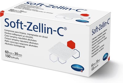 Excellent - Hartmann Soft-Zellin-C - alcoholdoekjes - Tepel Deppers - Slotgat reiniger - 100 stuks