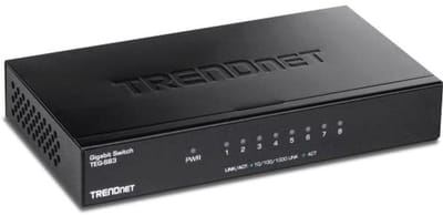 8-poorts gigabit desktopschakelaar - 16 Gbps schakelcapaciteit, ventilatorloos ontwerp, metalen behuizing, levenslange bescherming