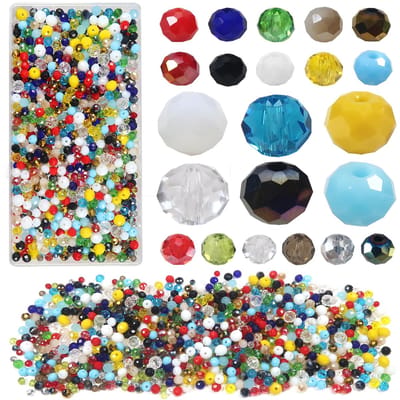 1000 stuks Glas Kristal Kralen Facetgeslepen Kristalglazen Kralen 4 mm 6 mm 8 mm Kleurrijke Tsjechische kristallen Kralen Rondelle voor Armbanden Halskettingen Modesieraden doe-het-zelf Sieraden