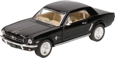 Modelauto Ford Mustang - 1964 - zwart - 13 cm - schaalmodel auto - Schaal: 1:36 -pull-back - speelgoed