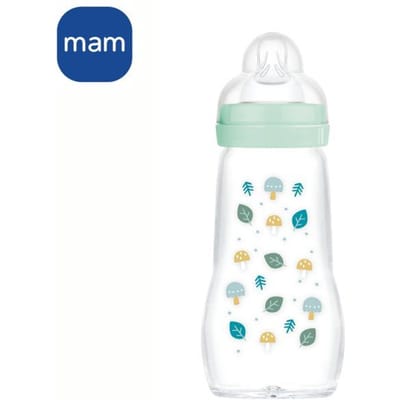 MAM – 260 ml glazen babyfles – Nature Aqua – Flow 2 – SkinSoft