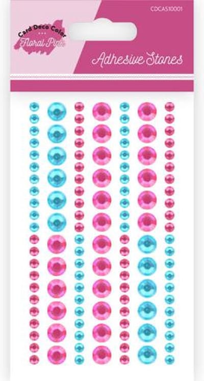Plaksteentjes - Floral Pink van Card Deco Color