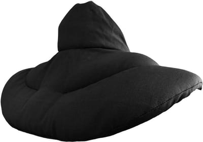 Nekwarmer met kraag - Warmtekussen - Ontspanning thuis - Gevuld met druivenpitten - 37 x 25 cm - Zwart