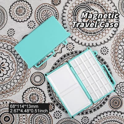 1 stuks Draagbare Magnetische Reizen Plastic Verfdoos voor Waterverf Los Blad Handboek voor Kunstbenodigdheden