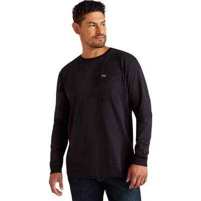 T-shirt met lange mouwen en zak Ariat Rebar Cotton Strong Standard