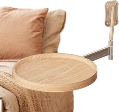 Wandtafel Rond - Klaptafel - Ruimte Besparen - Draaibaar Ontwerp - 28.8 x 28.8 cm - Houtkleur