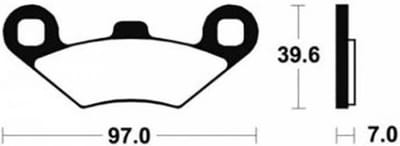 bendix remblok voor polaris 250 scrambler quad 1990 tot 1993 moa216 nieuw