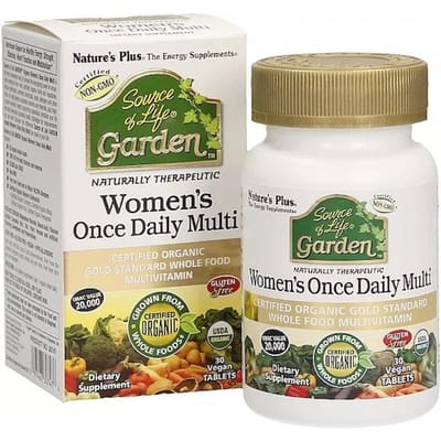 Natures Plus- Source of Life Garden, Multi Quotidien pour Femmes, 30 Comprimés Végans