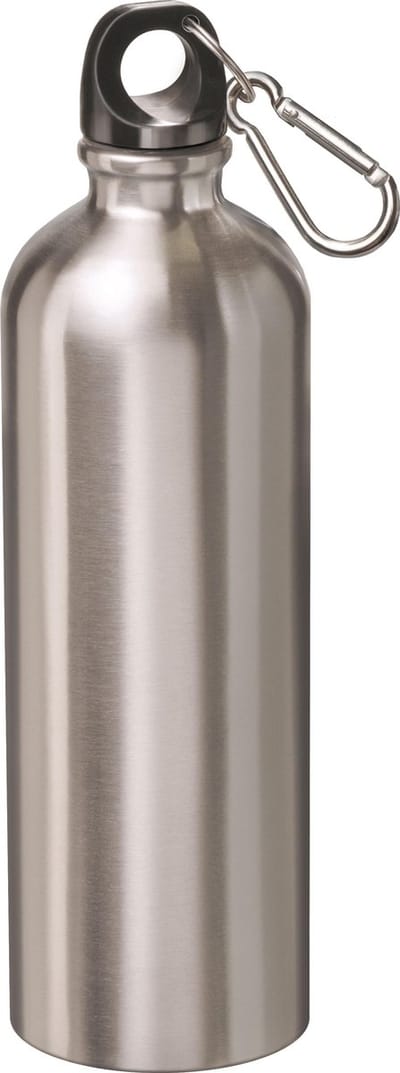 Mato Rvs Drinkfles Met Karbijnhaak 750 Ml Zilver
