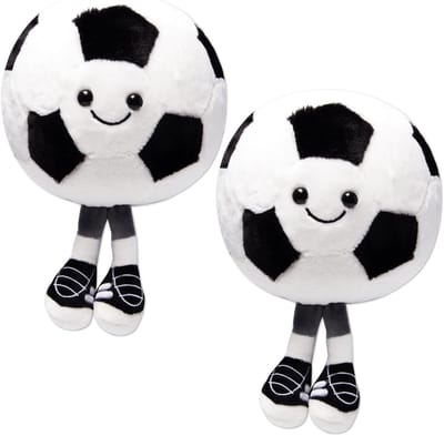 Zacht Pluche Voetbal Kussen Smiley - 25 cm Pluche Speelgoed