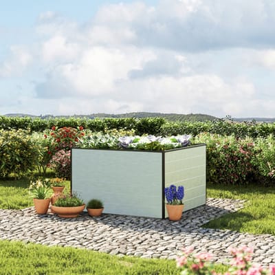 119 x 119 x 77 cm Moestuinbak Standard Christina, Aluminium (geanodiseerd)