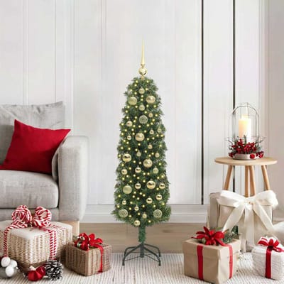 vidaXL - Kunstkerstboom - Groen - 120 - cm - PVC - en - Staal - en - Kunststof