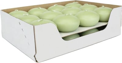 24 Drijvende Kaarsen Appelgroen - Waterkaarsen voor Vijver & Tafeldecoratie (45 mm)