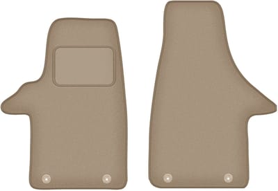 Wielganizator WLG-CARLUX Serie - Beige Auto Voor Matten - VW Transporter T5 - 2 Rijen - 2003-2015