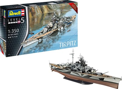 Revell Modelbouwpakket Schepen - 05096 Duits Slagschip Tirpitz - Limited Edition Plastic - 1:350 - Modelbouw