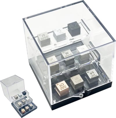 Element Kubus Set - Dichtheid Kubussen - Educatief Leren - Hoge Zuiverheid 99.9% - 10mm per Kubus - Metaal