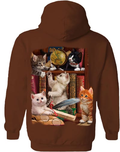 Kittens In The Library The Coloured House Hoodie M
