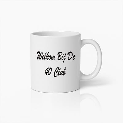 Grappige 40ste Verjaardag Mok – 'Welkom Bij De 40 Club' – Cadeau voor Hem of Haar