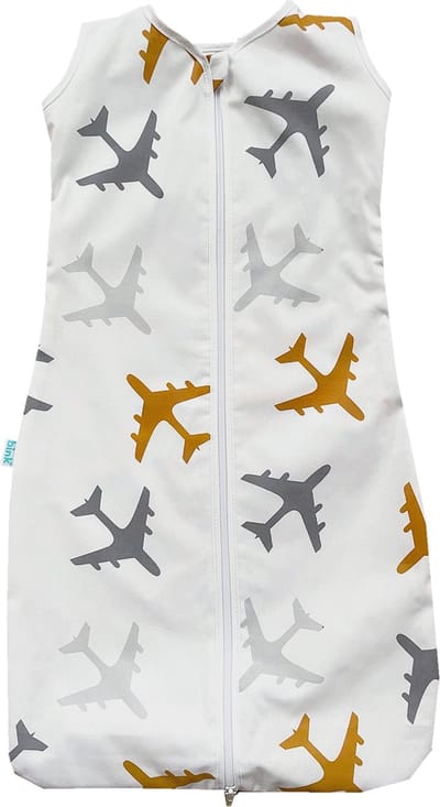 BINK Bedding Zomerslaapzak Planes Oker 70 cm